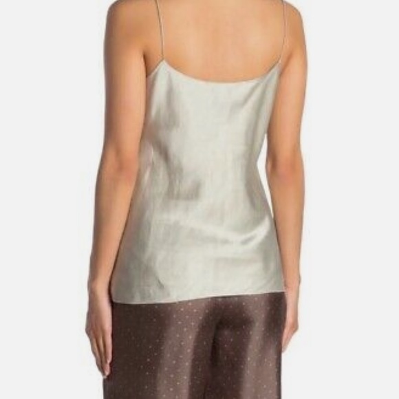 Theory Teah Camisole Linen Sheen Silver Fog - Picture 2 of 5